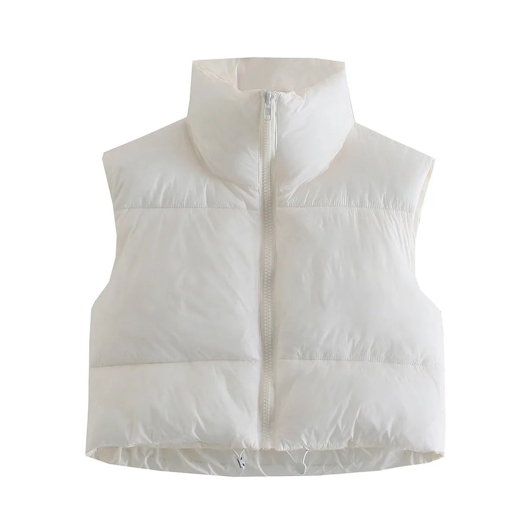 Cropped Puffer Vest