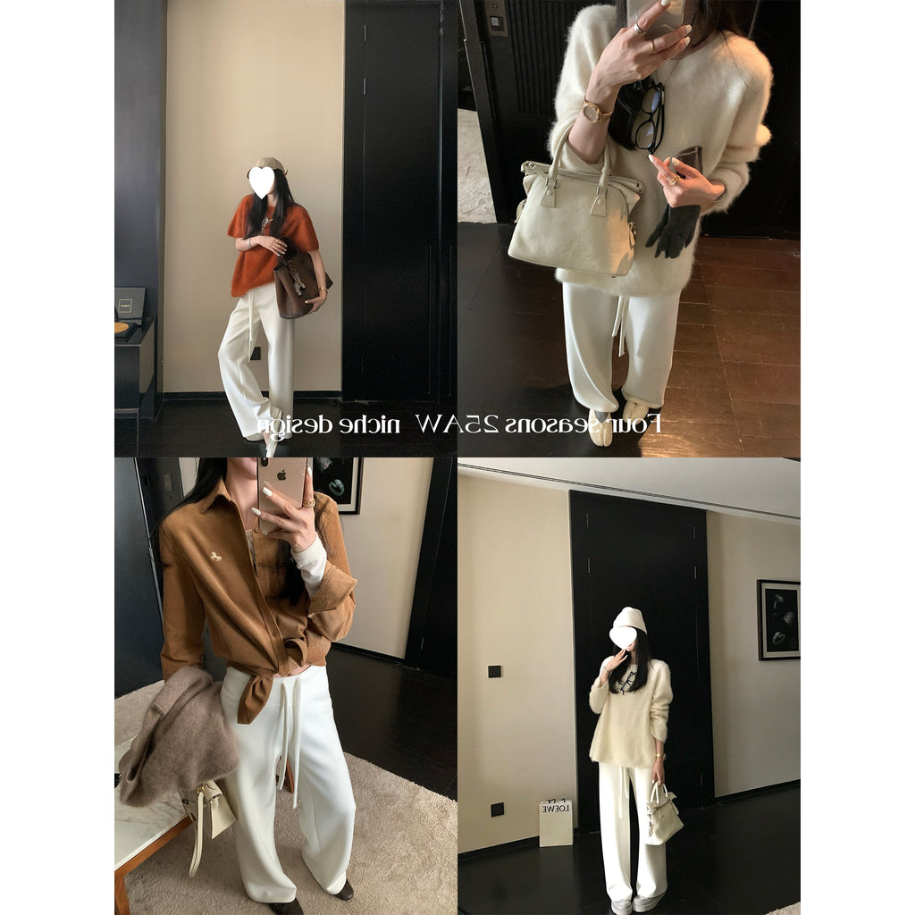 Air-layer Thickened Wool Sweatpants