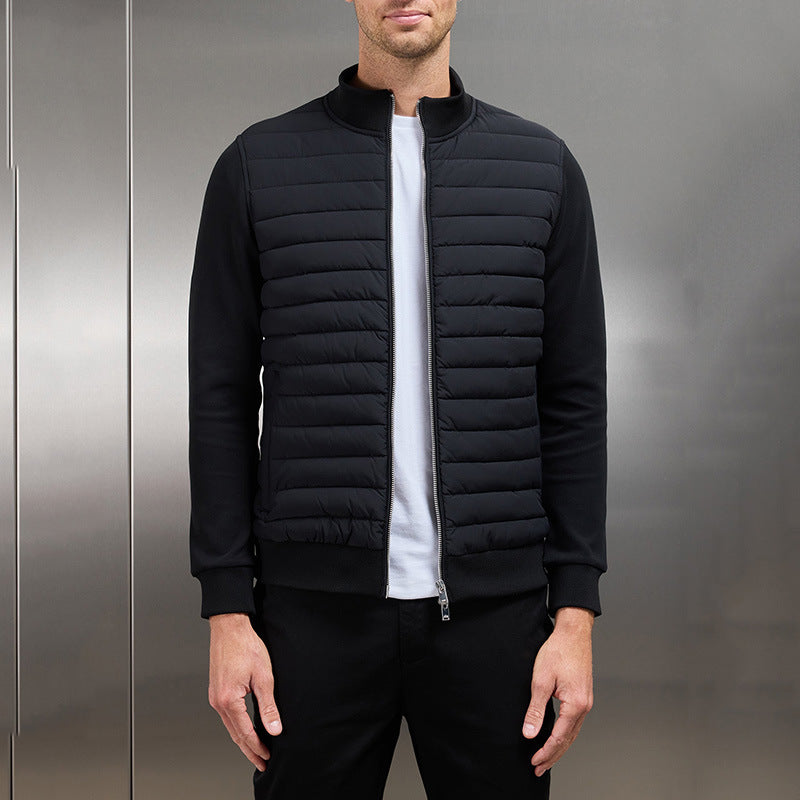 Men's Knit Stand Collar Jacket