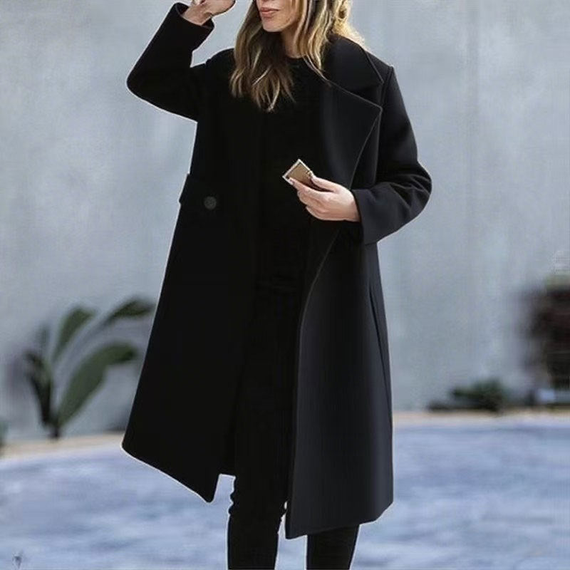 Plus Size Woolen Coat