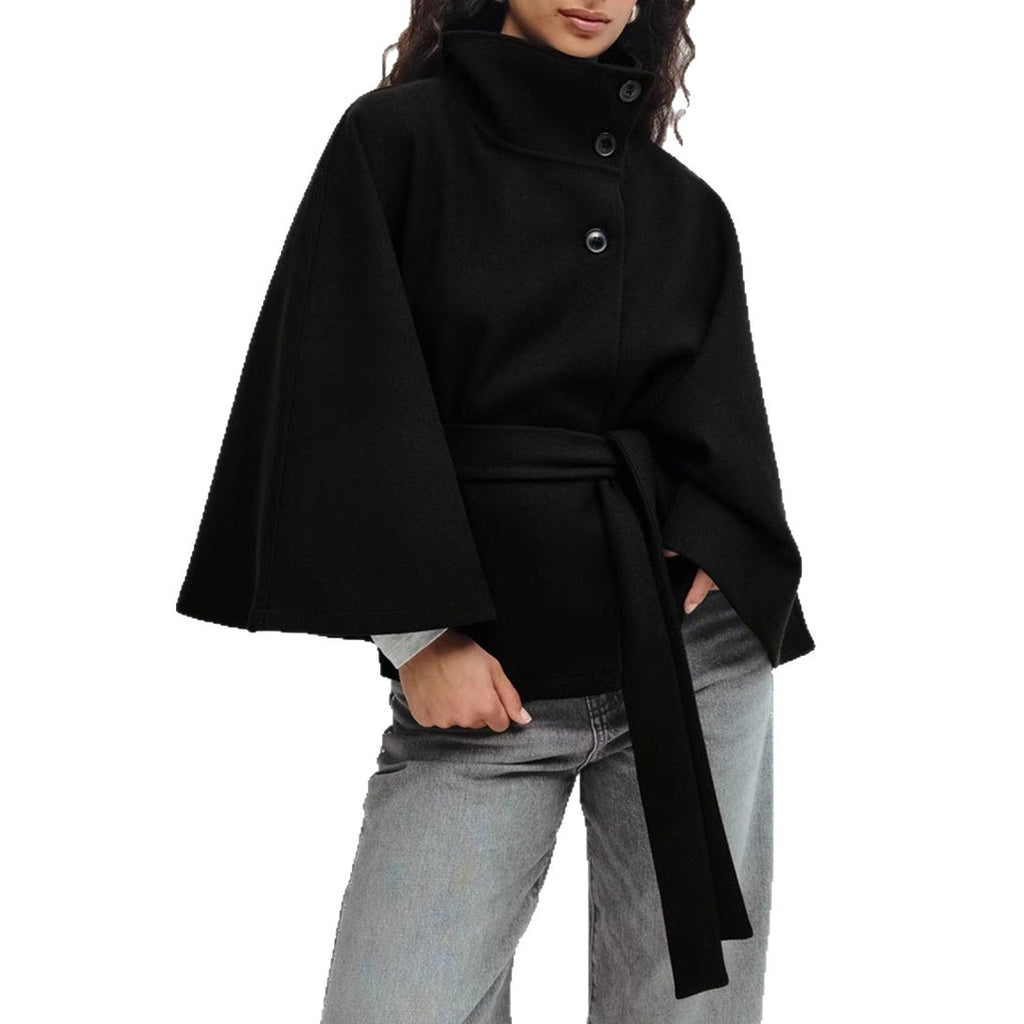 Belted Batwing Coat