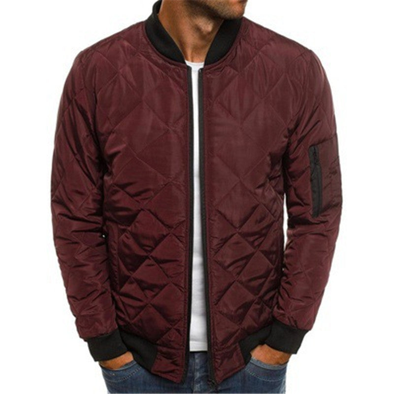 Men's Quilted Stand Collar Jacket