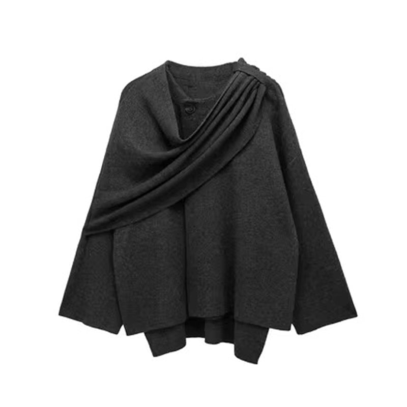 Knit Cardigan with Scarf
