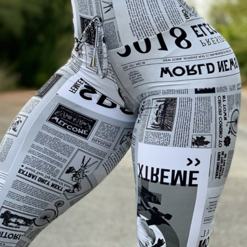 Digital Printing High Waist Stretch Yoga Pants