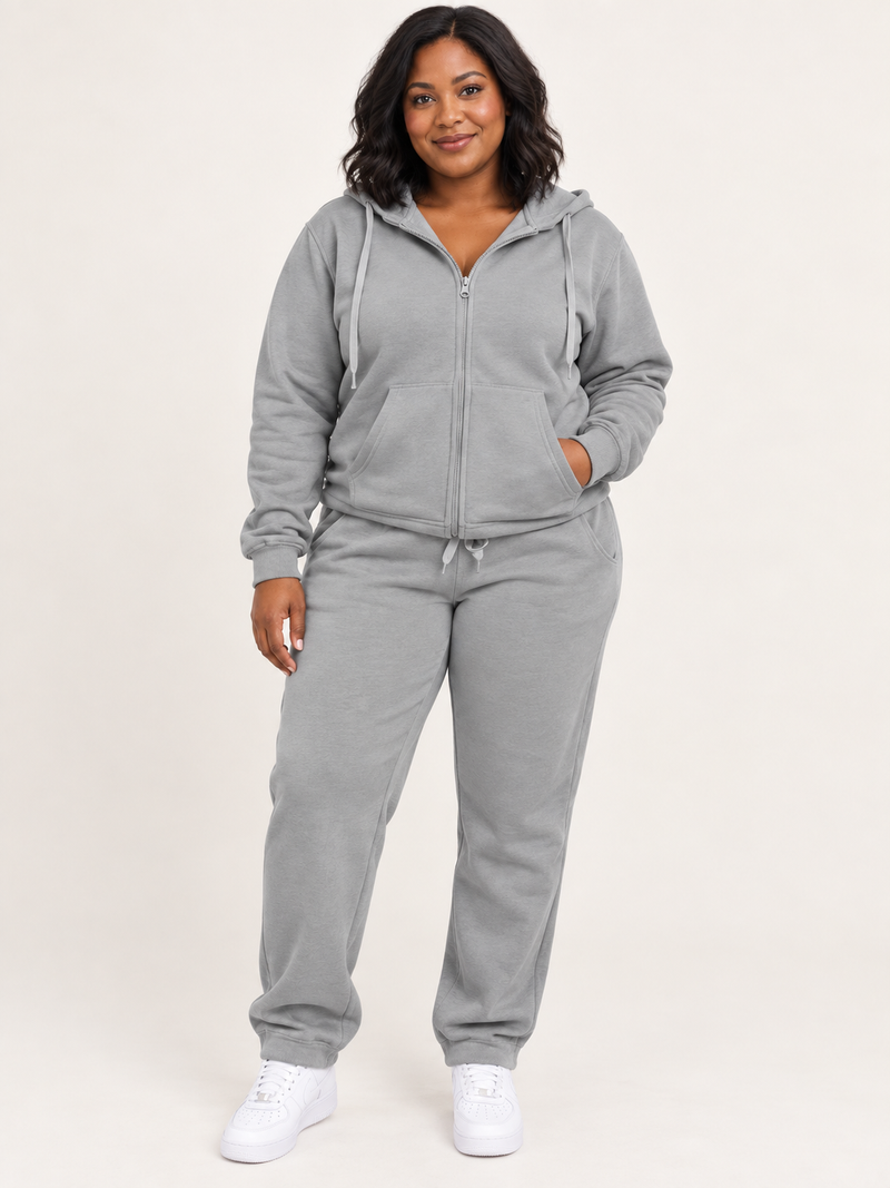 Women's Hoodie & Straight-Leg Pants Set
