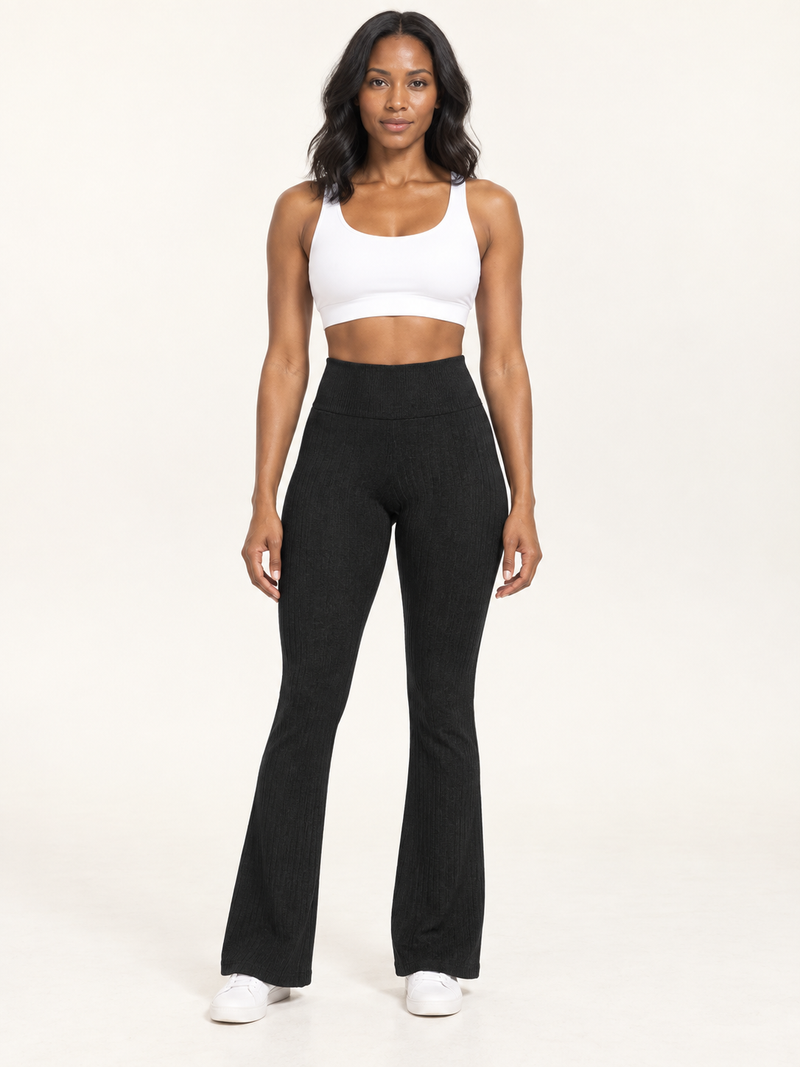 Seamless Threaded Yoga Flare Pants Womens